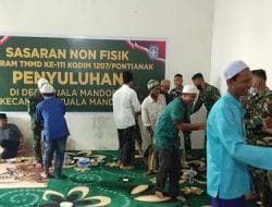 Warga dan Satgas TMMD Ke-111 Kodim 1207/Pontianak Saling Meminta Maaf