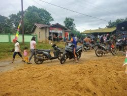 Antusias warga datang saat pembagian sembako gratis dalam acara penutupan TMMD