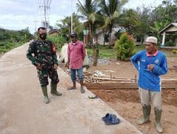 Pembangunan Jalan Rabat Beton di Lokasi TMMD Ke-111 Kodim 1207/Pontianak