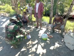 Tanamkan Semangat Cinta Tanah Air di Lokasi TMMD Ke-111 Kodim 1207/Pontianak