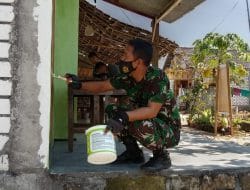 Kebut Finishing Rehab RTLH Milik Karjono, Rumah Dilakukan Pengecatan