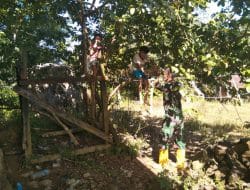 Pasca Penutupan TMMD Anak-Anak Sentangau Jaya Rindu Bermain Bersama Anggota