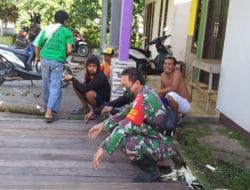 Upaya Masyarakat dan Satgas TMMD Ke-111 Kodim 1207/Pontianak Melaksanakan Perawatan dan Pembersihan Lingkungan