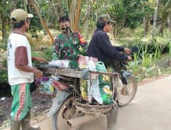 Pembeli Barang Bekas Keliling Menikmati Jalan Hasil TMMD Ke-111 Kodim 1207/Pontianak