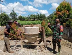 Perbaikan Mesin Molen Pasca Kegiatan TMMD Ke-111 Kodim 1207/Pontianak di Dusun Maju Jaya