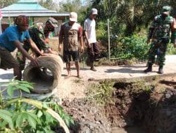 TMMD Ke-111 Kodim 1207/Pontianak Dinyatakan Selesai, Namun Warga Lanjutkan Pemasangan Gorong-Gorong di Sekitar Lokasi