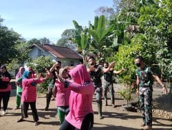 Kades Siuhom, Terima Kasih Satgas TMMD Kodim Tapsel Giat Senam Bersama Warga