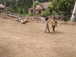 Semangat Anak-anak Sambut Jalan Baru Hasil TMMD Tapsel