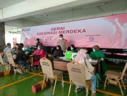 Gerai Vaksinasi Merdeka Polresta Bandara Soetta Vaksin 9991 Warga