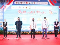 Forkopimda Bojonegoro Sambut Kunjungan Tiga Menteri Republik Indonesia Tinjau Vaksinasi Serentak