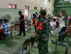 Kawal Pelaksanaan Vaksinasi Covid-19, Kodim 0806 Trengggalek Terjunkan Personil