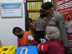 Tahanan Polres Trenggalek Jalani Suntik Vaksin Dosis Dua