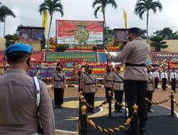 Kabagren, Kasat Intelkam, Dua Kapolsek Jajaran Polres Tanggamus Diserahterimakan dan Lantik Kabaglog