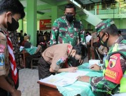 Serbuan Vaksin Kodim 0806 Trenggalek Sasar 564 Orang