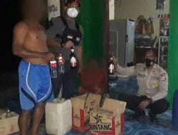 Kapolsek Toili Razia Tiga Kios Jual Miras, Puluhan Liter Cap Tikus Disita