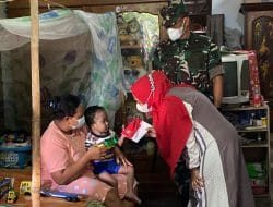 Danrem 081/DSJ dan Ketua Persit Bantu Anak Penderita Tumor Lidah dan Jantung Bocor