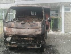 KKB Kembali Meneror, Bakar Truk PT. Putra Dewa Paniai
