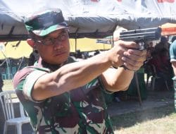 Danrem Kolonel Deni Ikuti Lomba Menembak Sinergitas HUT ke-77 TNI di Nganjuk