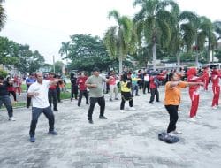 Wabup dan Forkopimda Asahan Berbaur dengan Masyarakat Ikuti Senam Massal