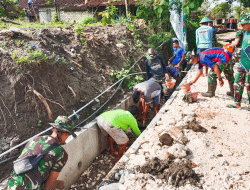 Sasaran Fisik Pembangunan Drainase Program TMMD 115 Bojonegoro dikebut