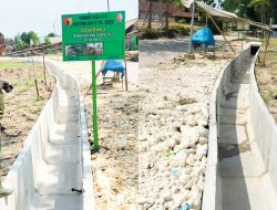 Satgas TMMD 115 Kodim Bojonegoro tuntaskan Pembangunan 2 Drainase di Ngantru Sekaran
