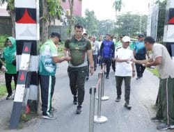 Meriahkan HUT ke-67 Kodim 0208/Asahan, Bupati dan Forkopimda Gerak Jalan Santai