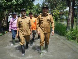 Wabup Sidoarjo Subandi Sidak Banjir di Desa Sumorame Kecamatan Candi