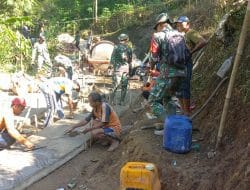 Semangat anggota Kodim 0801/Pacitan Kejar Target Sasaran Dalam Pra Tmmd Ke 117