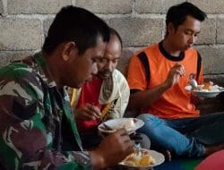 Semakin Dekat Dengan Rakyat Di Lokasi Pra TMMD Ke-117 Kodim 0801/Pacitan, Melalui Makan Bersama.