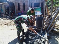 Bekerja Secara Profesional, Personil Satgas TMMD Ke-117 Kodim 0801/Pacitan Bangun RTLH