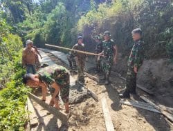 Melalui Program TMMD Ke-117 Kodim 0801/Pacitan Berkomitmen Tingkatkan Pembangunan Berkelanjutan