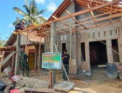 Optimis Selesai Tepat Waktu, Pembangunan RTLH Program TMMD Ke-117 Kodim 0801/Pacitan