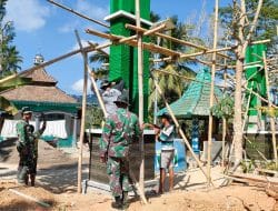 Capai Tahap Pengecatan, Pembangunan Gapura Pada Program TMMD Ke-117 Kodim 0801/Pacitan