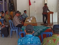 Jelang Pilkades, Danramil 0801/12 Pringkuku Hadiri Sosialisasi Tata Cara Pencoblosan.