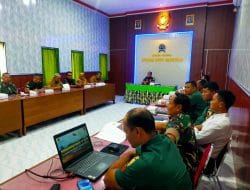 Dandim 0801/Pacitan Pimpin Rapat Evaluasi Pelaksanaan TMMD Ke-117 Tahun 2023.