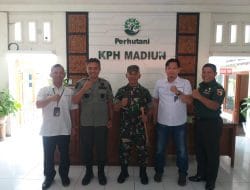 Kunjungi Perhutani Madiun, Danrem 081/DSJ Siap Terjunkan Babinsa Cegah Karhutla