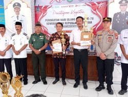 Danramil 0801/05 Nawangan Hadiri Kegiatan Penutupan Peringatan HUT Kemerdekaan RI Ke-78.