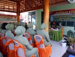Dandim 0801/Pacitan Didampingi Ketua Persit KCK Cabang XV Pacitan Kunjungi Koramil Jajaran