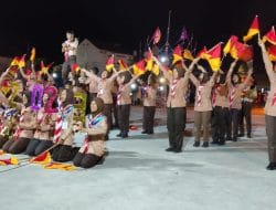 Tingkatkan Penguasaan Materi Pramuka, Babinsa Koramil 0801/04 Tegalombo Ikuti Acara Malam Api Unggun