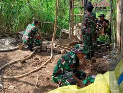 Capai Kedalaman 40 Meter, Progres Pembuatan Sumur Bor Program TNI Manunggal Air Kodim 0801/Pacitan