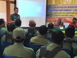 Penguatan Kapasitas Tenaga Pengaman, Koramil 0801/01 Pacitan Bekali Anggota Satlinmas