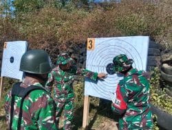 Latihan Menembak, Upaya Kodim 0801/Pacitan Tingkatkan Profesionalisme Prajurit.