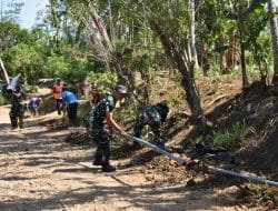 UPAYA SATGAS TMMD 118 PENUHI KEBUTUHAN AIR BERSIH WARGA SUMBERPETUNG