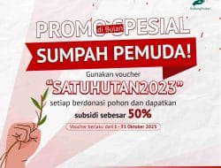 Peringati Hari Sumpah Pemuda, Donasi Pohon di LindungiHutan Diskon 50%