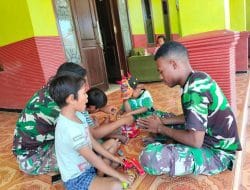 PENGOBAT RINDU SATGAS TMMD 118 KODIM 0818 DI LOKASI SASARAN