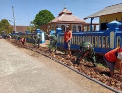 JALUR PIPANISASI SATGAS TMMD 118 DISAMBUT GEMBIRA WARGA SUMBERPETUNG