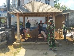 PROSES PEMBANGUNAN POS KAMLING OLEH SATGAS TMMD 118 KODIM 0818