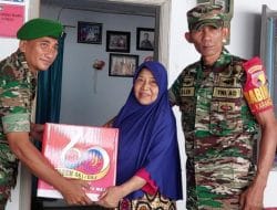 HUT ke-60 Korem 081/DSJ, Yonif 511/DY Beri Bansos Kepada Veteran dan Warakawuri