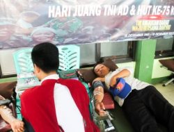 Sambut Hari Juang TNI Angkatan Darat dan HUT Kodam V Brawijaya tahun 2023, Kodim Bojonegoro gelar Bakti Sosial Donor Darah