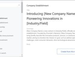VRITIMES Meluncurkan Fitur “Create from a Template”